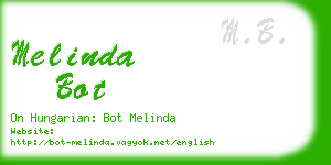 melinda bot business card